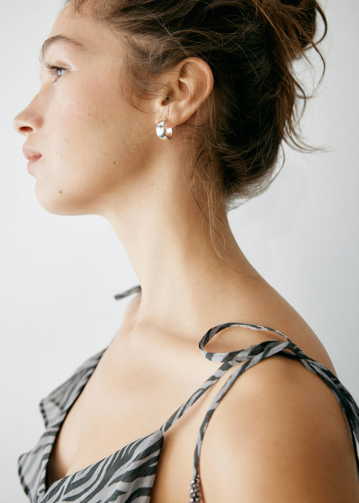 Top animal print beads — Black