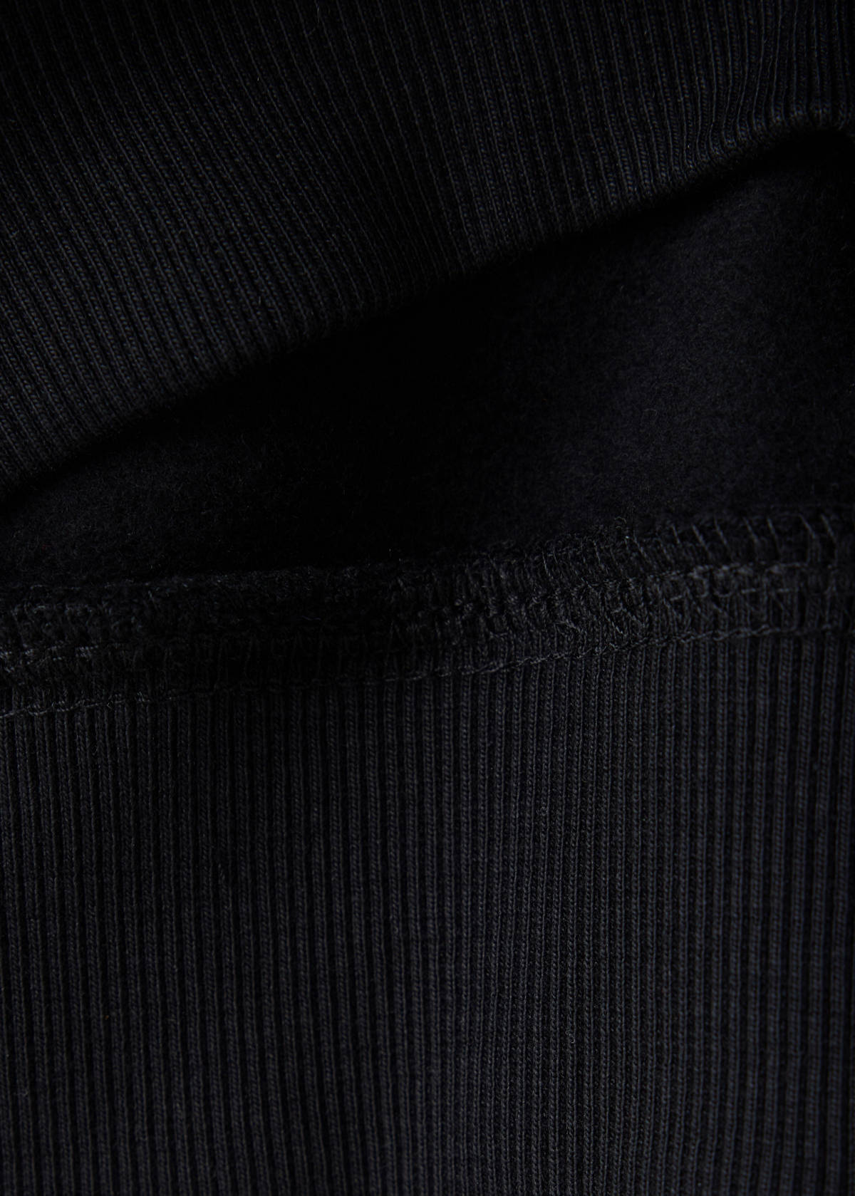 Embroidered text hoodie — Black