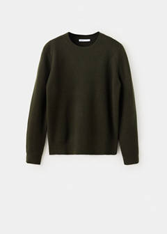 Knitted ribbed sweater — Khaki 6