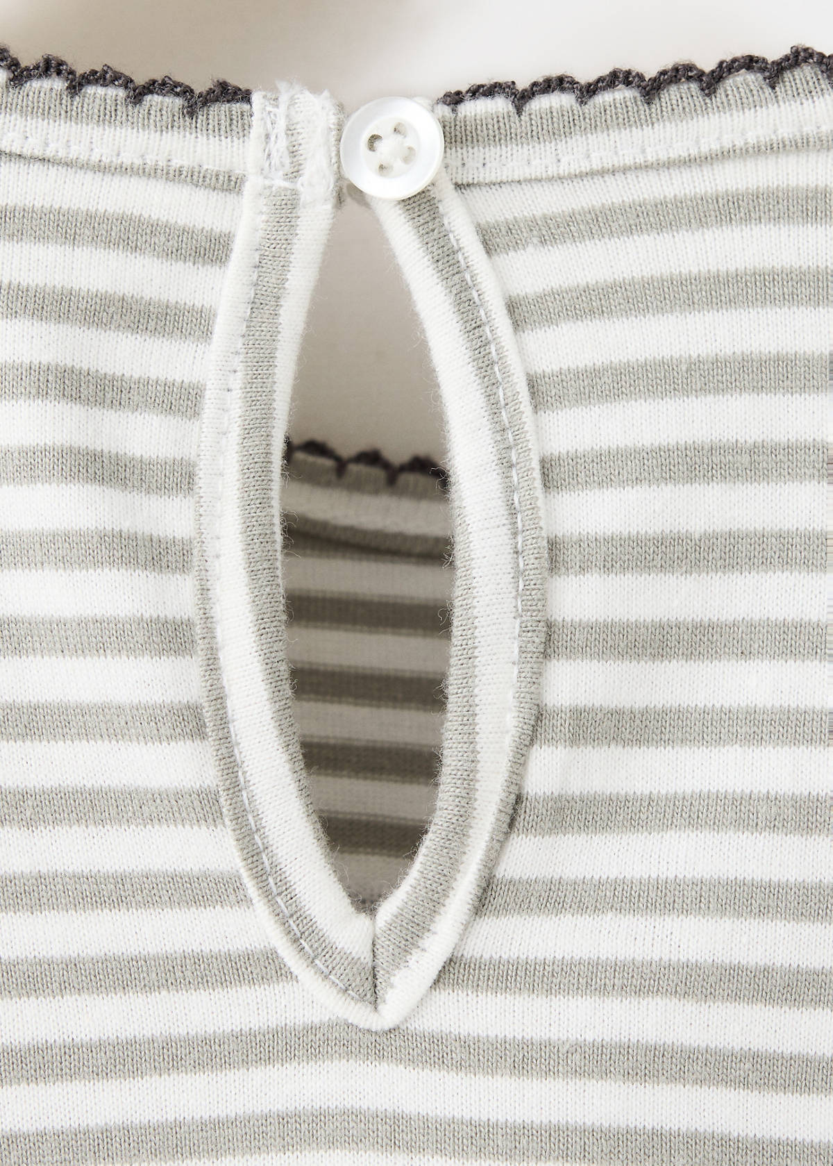 Striped t-shirt with embroidered detail — Off White