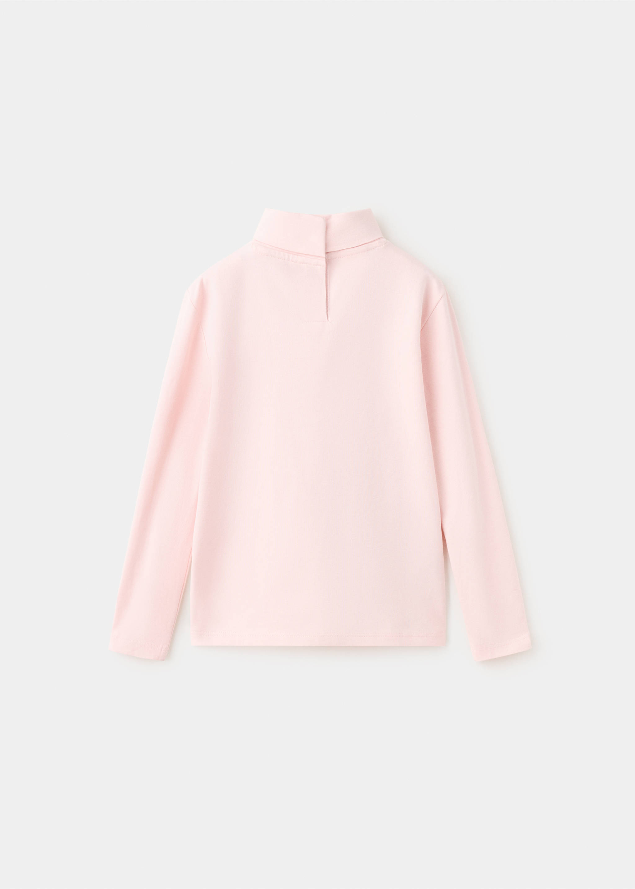 Cotton T-shirt turtleneck - Reverse of the article, Pink. Ref: 37017924-00.
