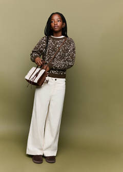 Animal print sweater — Medium Brown 2