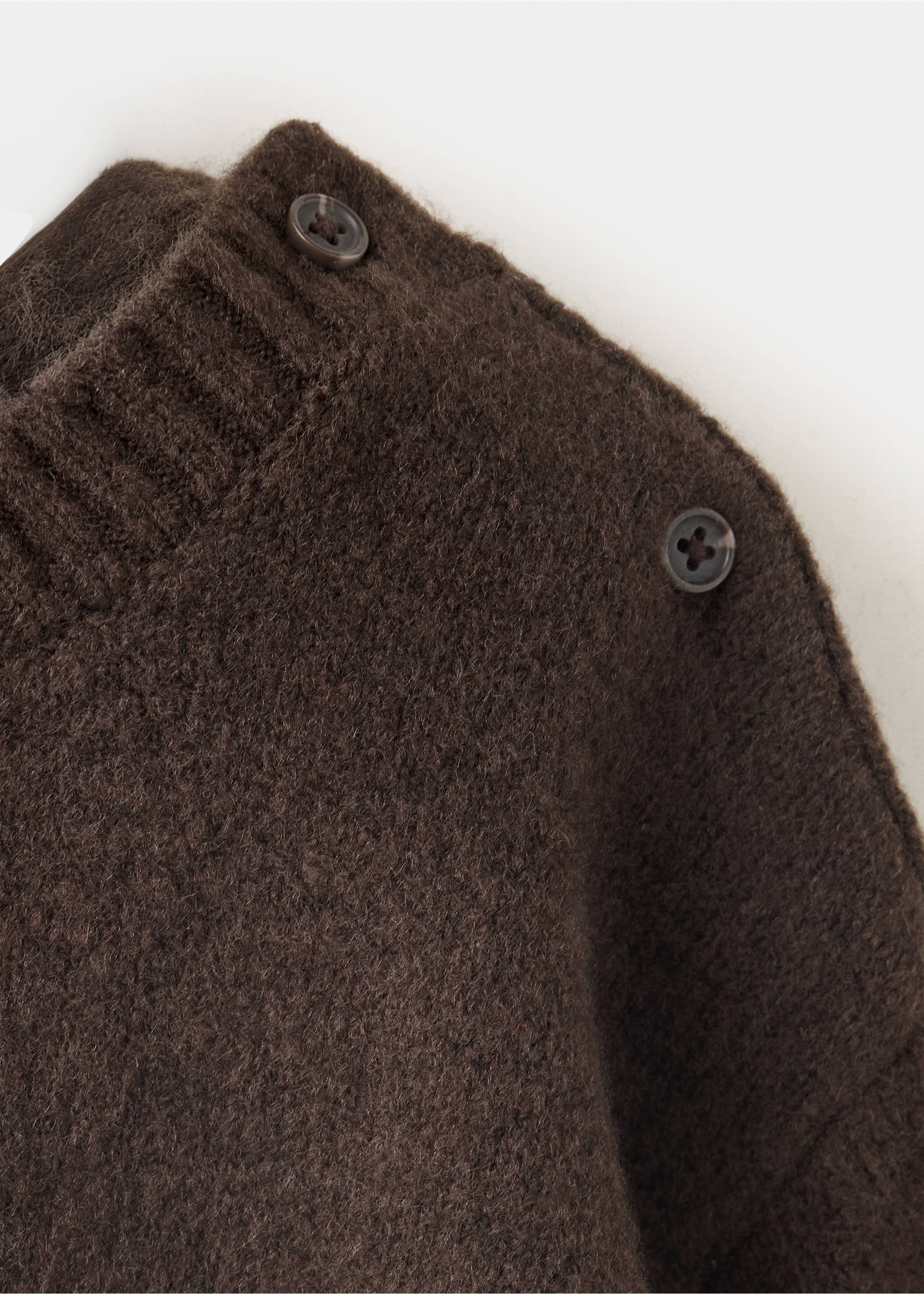 Knit embroidered sweater - Details of the article 8, Chocolate. Ref: 37017930-00.