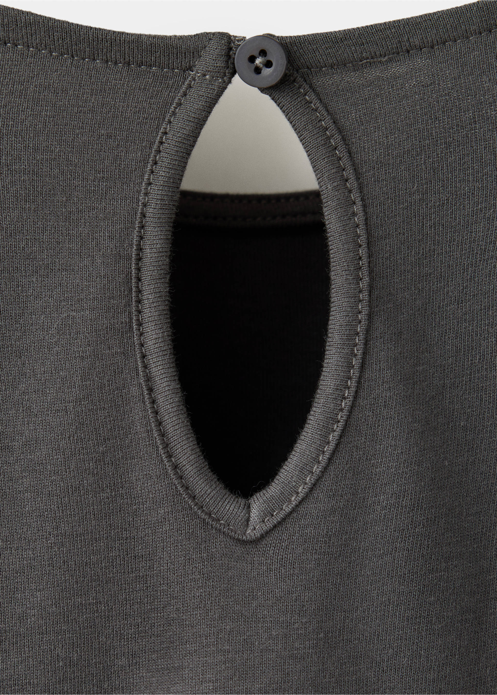 Camiseta algodón detalles bordados - Detalle del artículo 0, Gris antracita. Ref: 37017931-00.