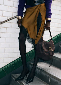 Stud leather bag — Chocolate 8