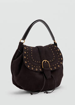 Stud leather bag — Chocolate 1