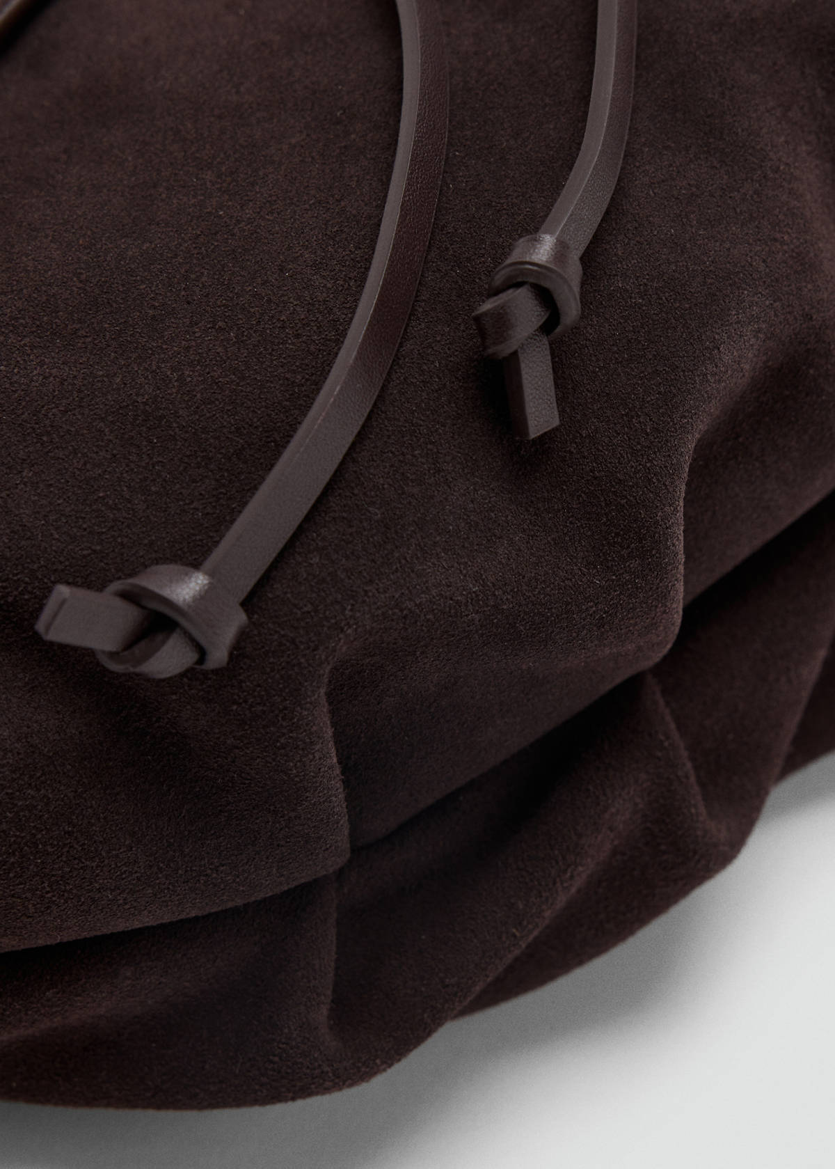 Stud leather bag — Chocolate