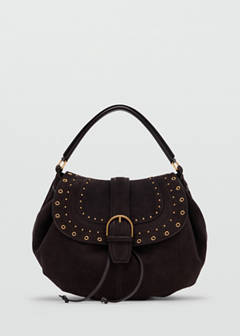 Stud leather bag — Chocolate 7