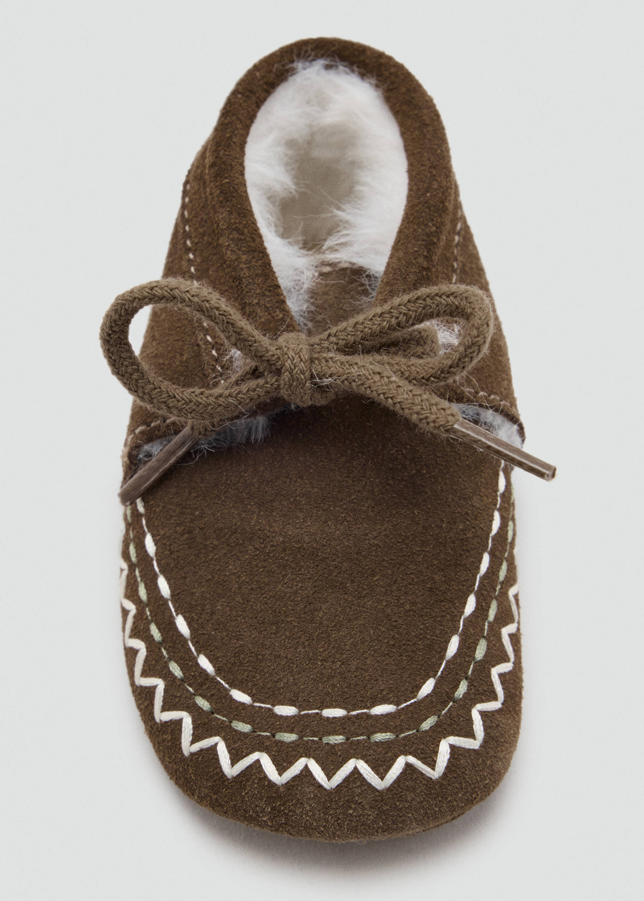 Embroidered split suede boots - Details of the article 3
