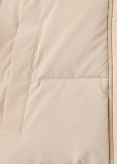 Short quilted anorak — Beige 7