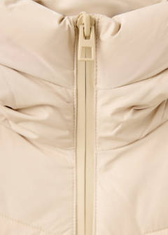 Hood puffer coat — Beige 10