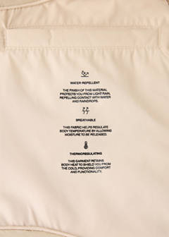 Hood puffer coat — Beige 11