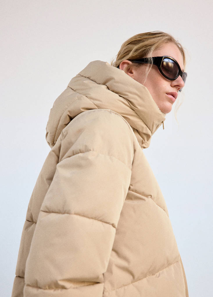 Hood puffer coat by Mango
