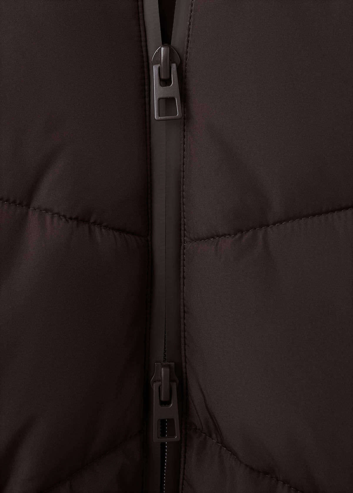 Hood puffer coat — Chocolate