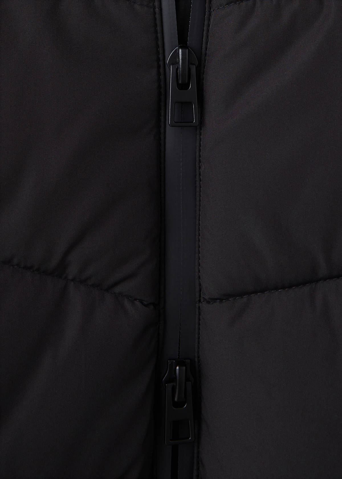 Hood puffer coat — Black