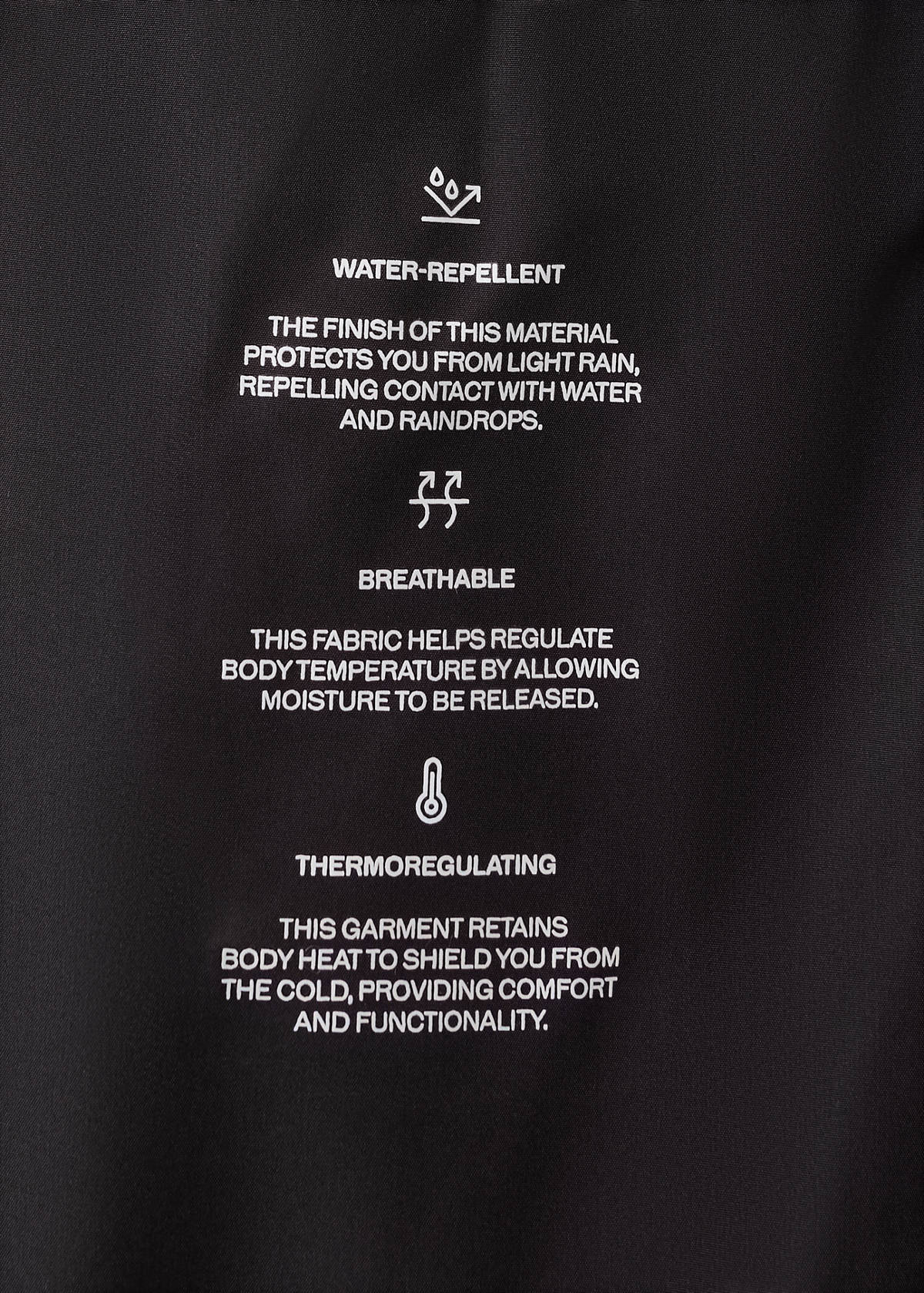 Hood puffer coat — Black