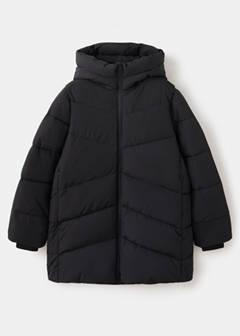 Hood puffer coat — Black 9
