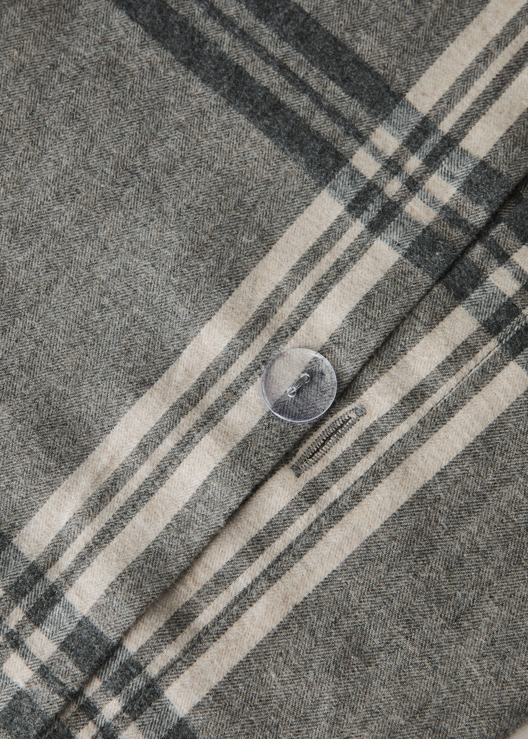 Flanell-Bettbezug mit Karomuster für 135/140 cm Bett - Detail des Artikels 1