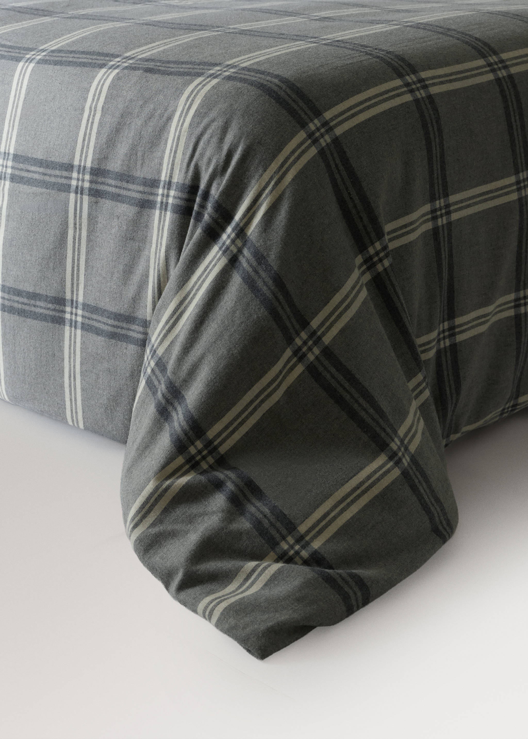 Flanell-Bettbezug mit Karomuster für 150/160 cm Bettbreite - Detail des Artikels 8