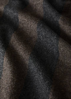 Striped flannel duvet cover Single bed — Brown 2