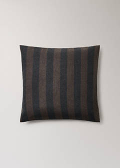 Striped flannel pillowcase cover 60x60 cm — Brown 5