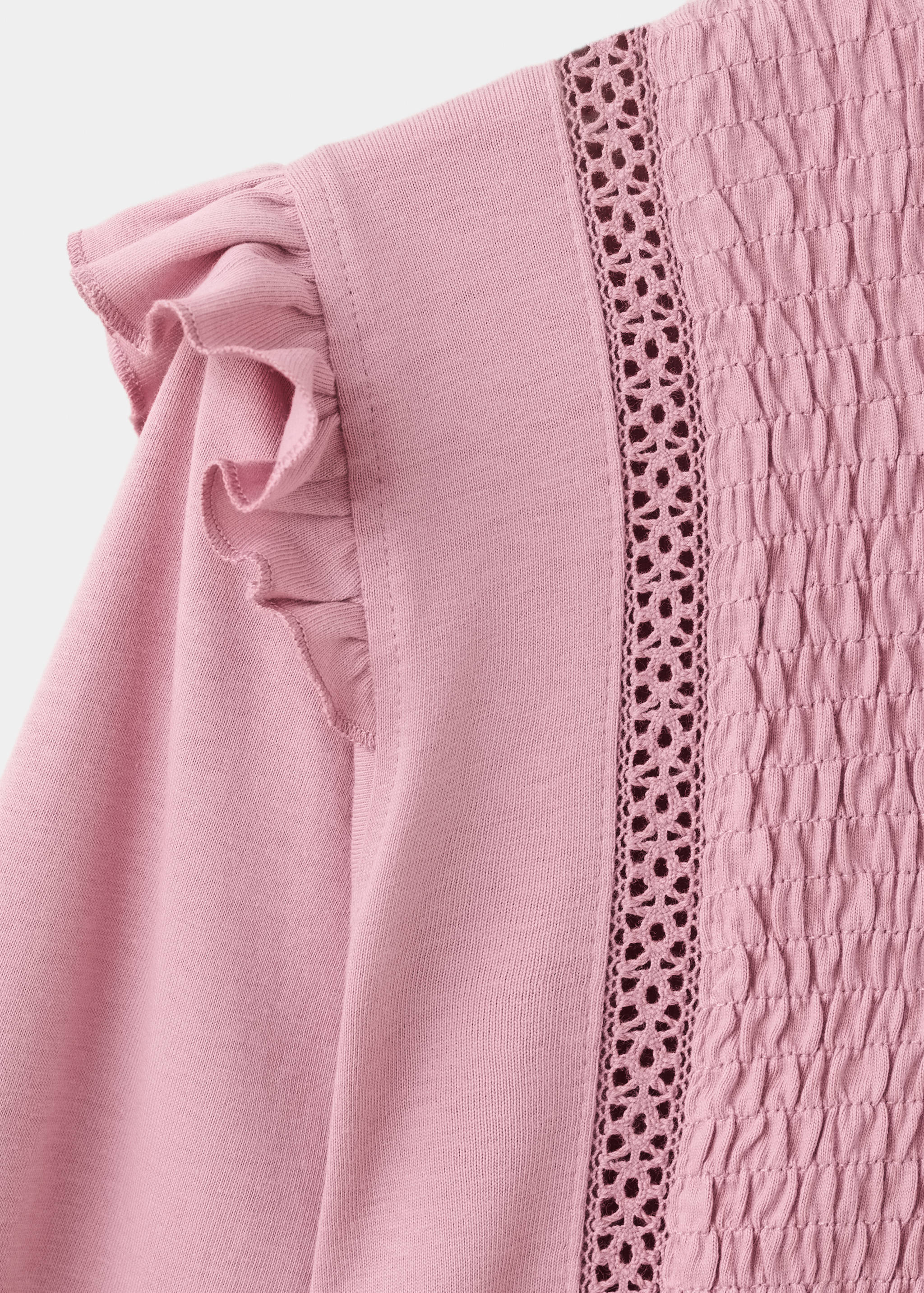 Ruched T-shirt with lace detail - Details of the article 8