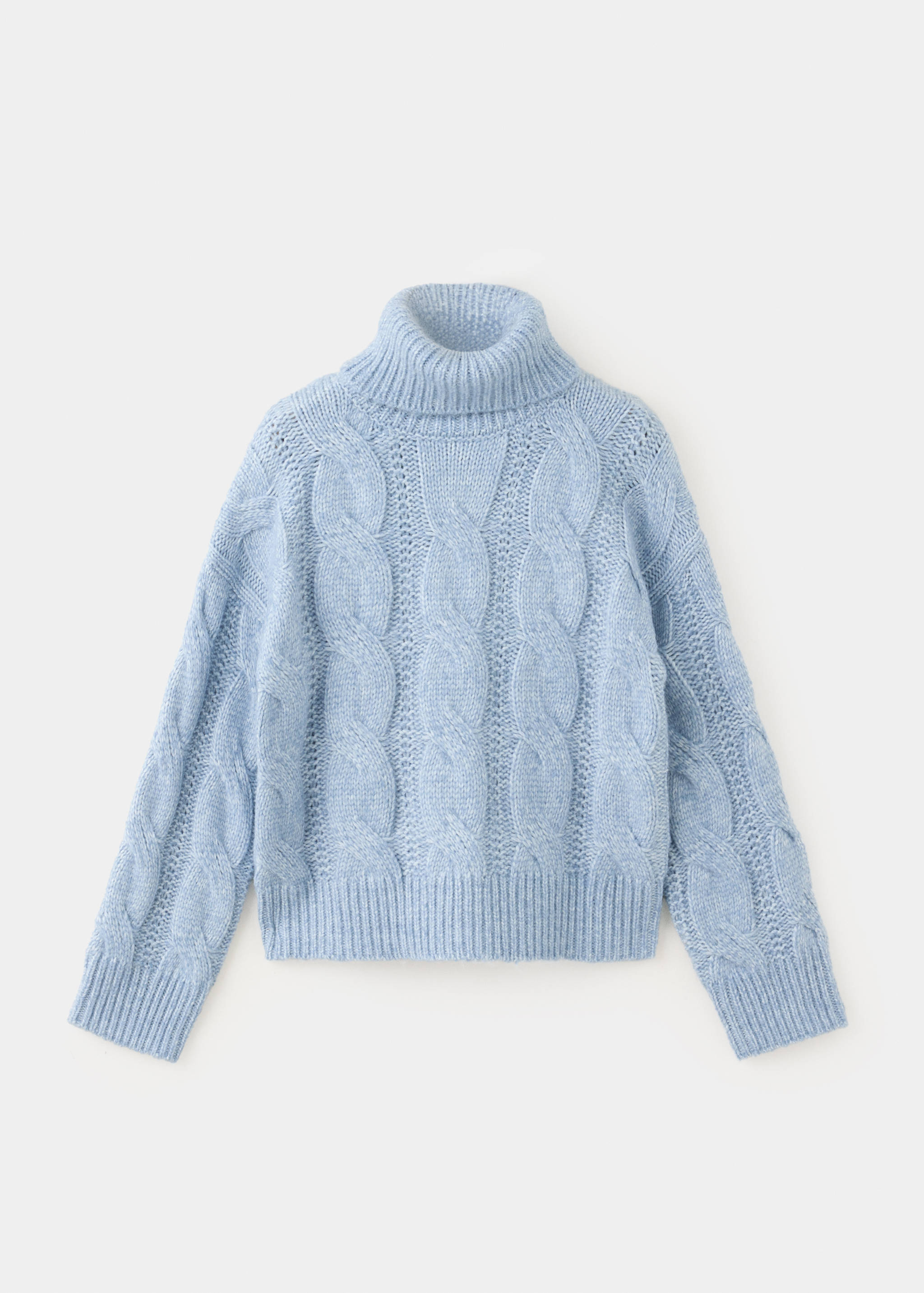 Pull-over maille torsadée col montant - Article sans modèle