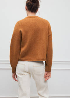 Straight round-neck sweater — Ochre 7