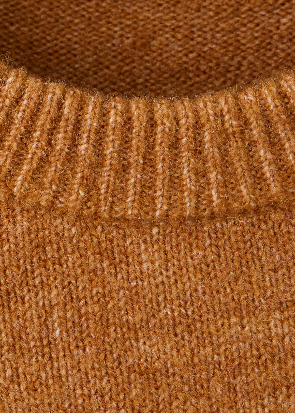 Straight round-neck sweater — Ochre