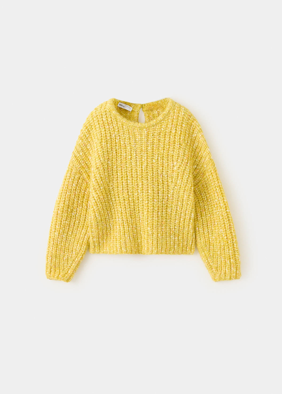 Textured knit sweater — Lime