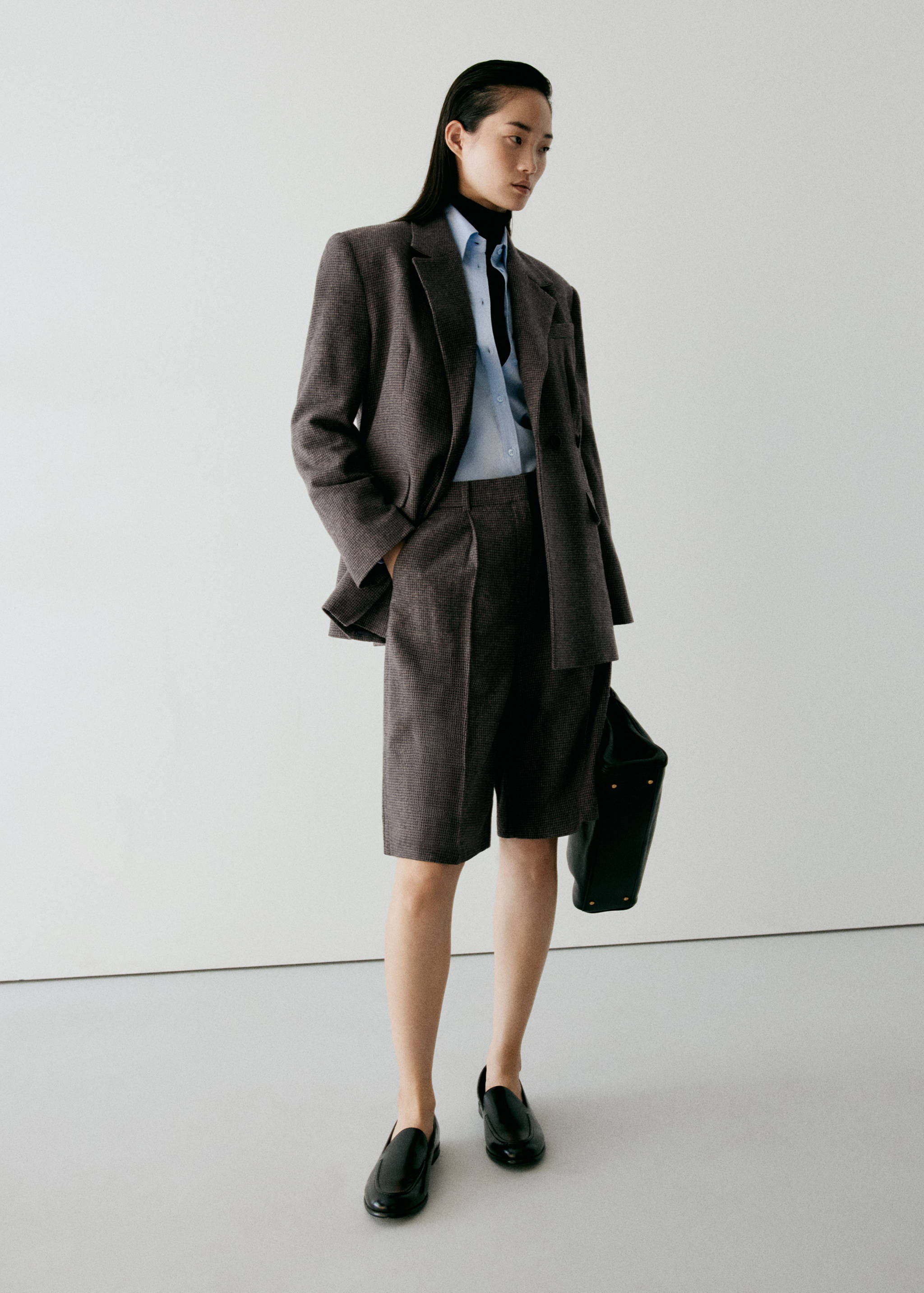 Veste costume laine mélangée regular-fit - Plan général