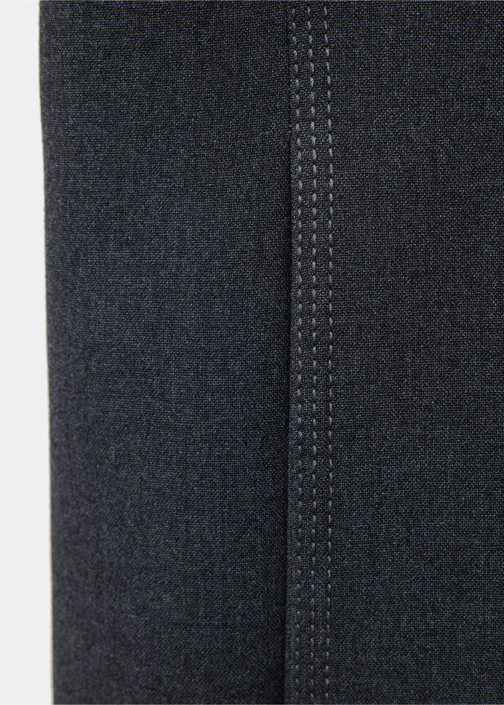 Close-up of dark grey blazer fabric and topstitching detail., Grey. Ref: 37018290-00.