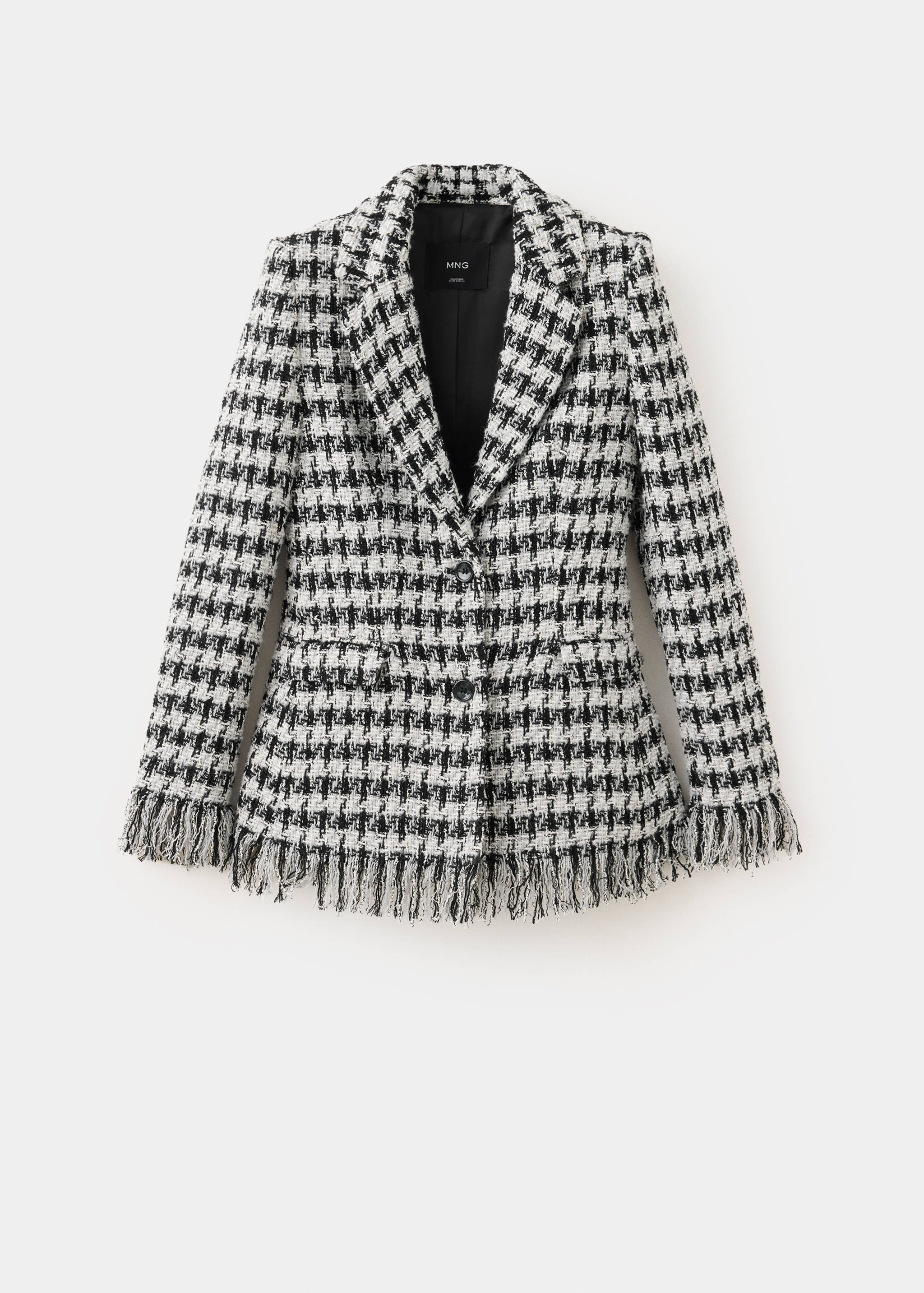 Ausgefranster Blazer mit Hahnentritt-Muster - Artikel ohne Model