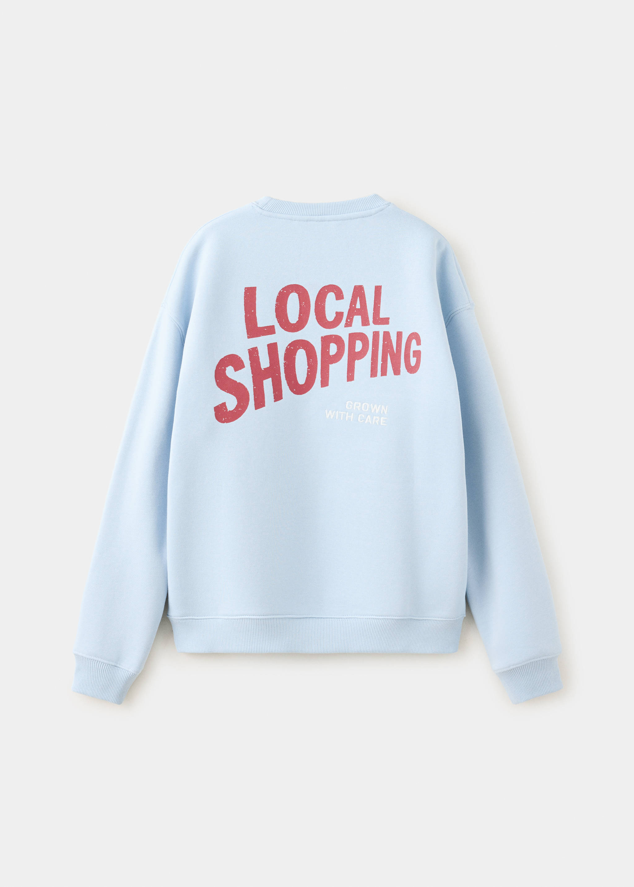 Embroidered detail cotton sweatshirt - Reverse of the article