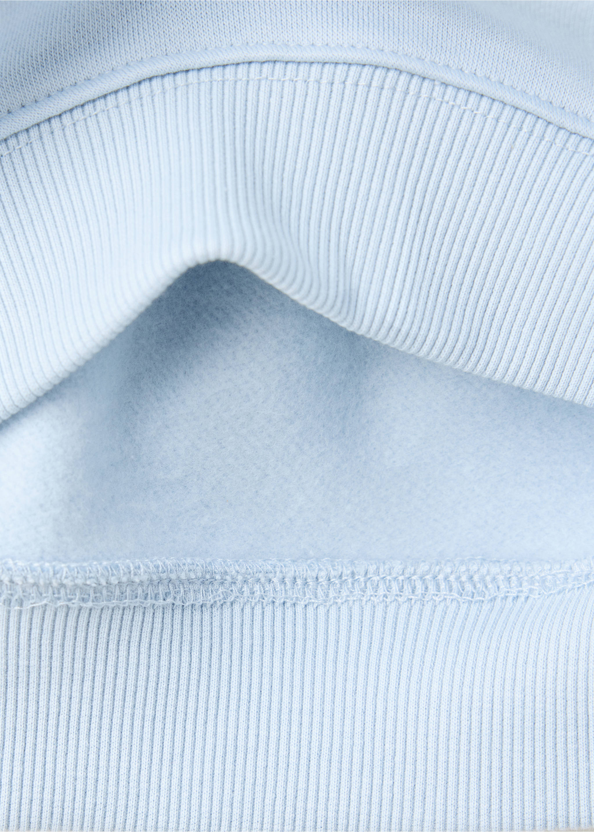 Embroidered detail cotton sweatshirt - Details of the article 0, Sky Blue. Ref: 37018634-00.