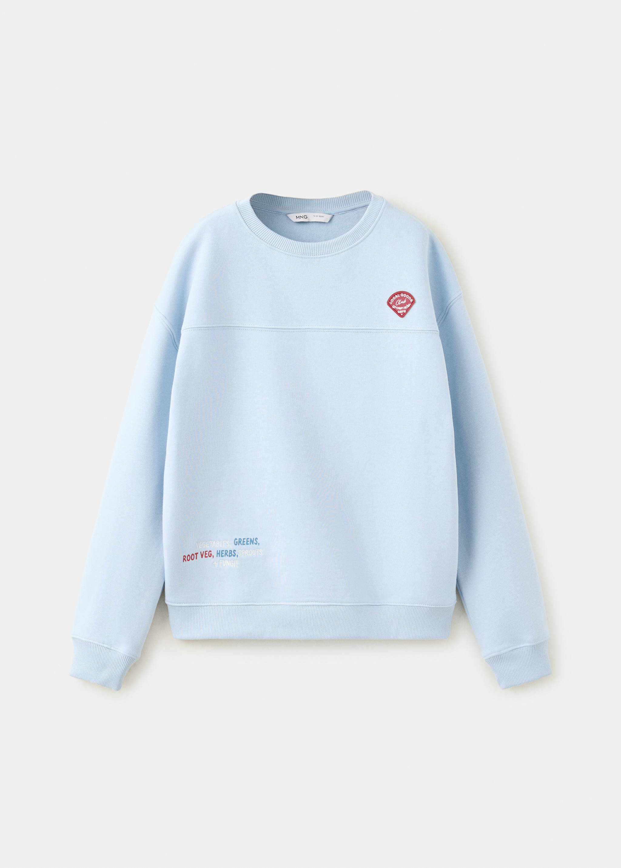 Embroidered detail cotton sweatshirt - Article without model