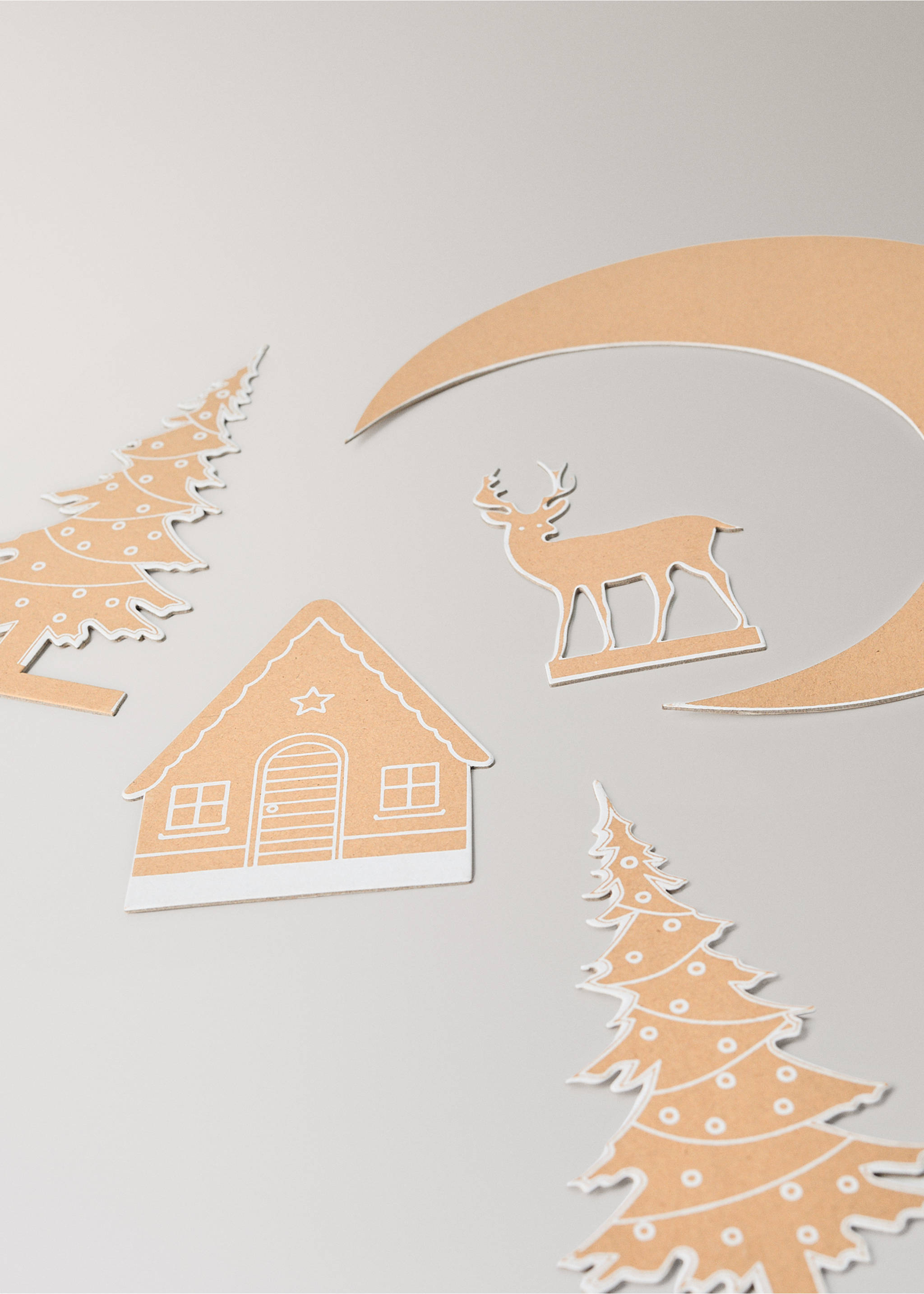 Weihnachtsaufkleber-Set - Detail des Artikels 2, Braun. Ref: 37018638-00.