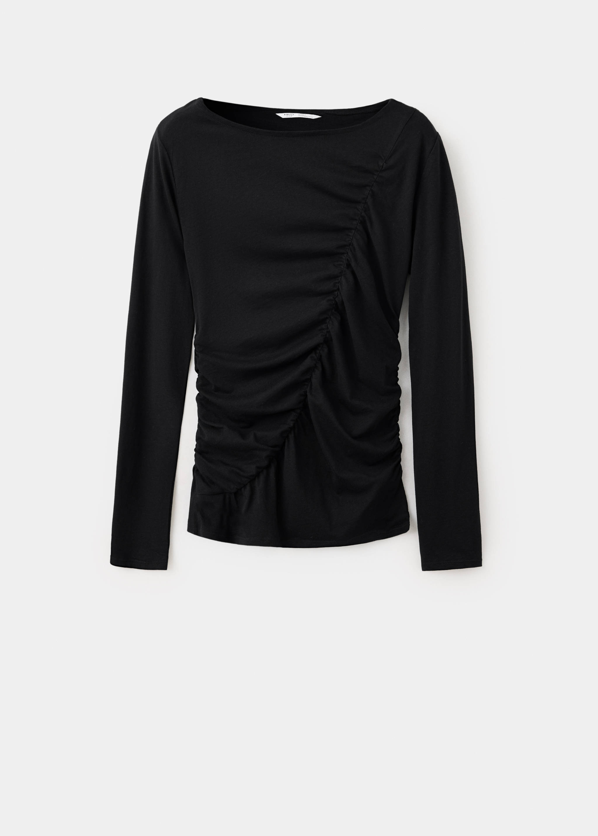 Draped cotton T-shirt - Article without model
