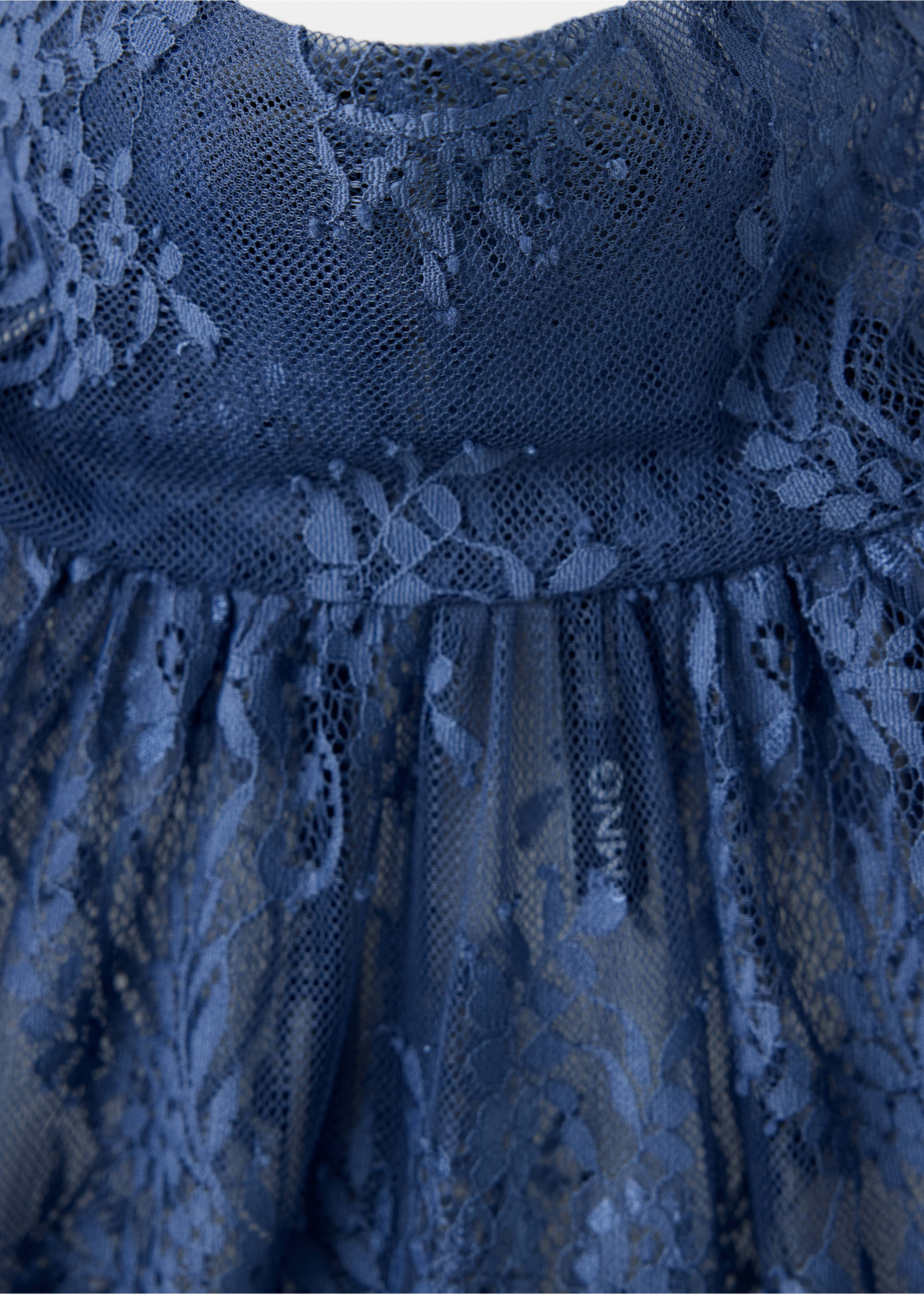 Blouse dentelle fleurie - Détail de l'article 8, Bleu. Ref: 37019126-00.