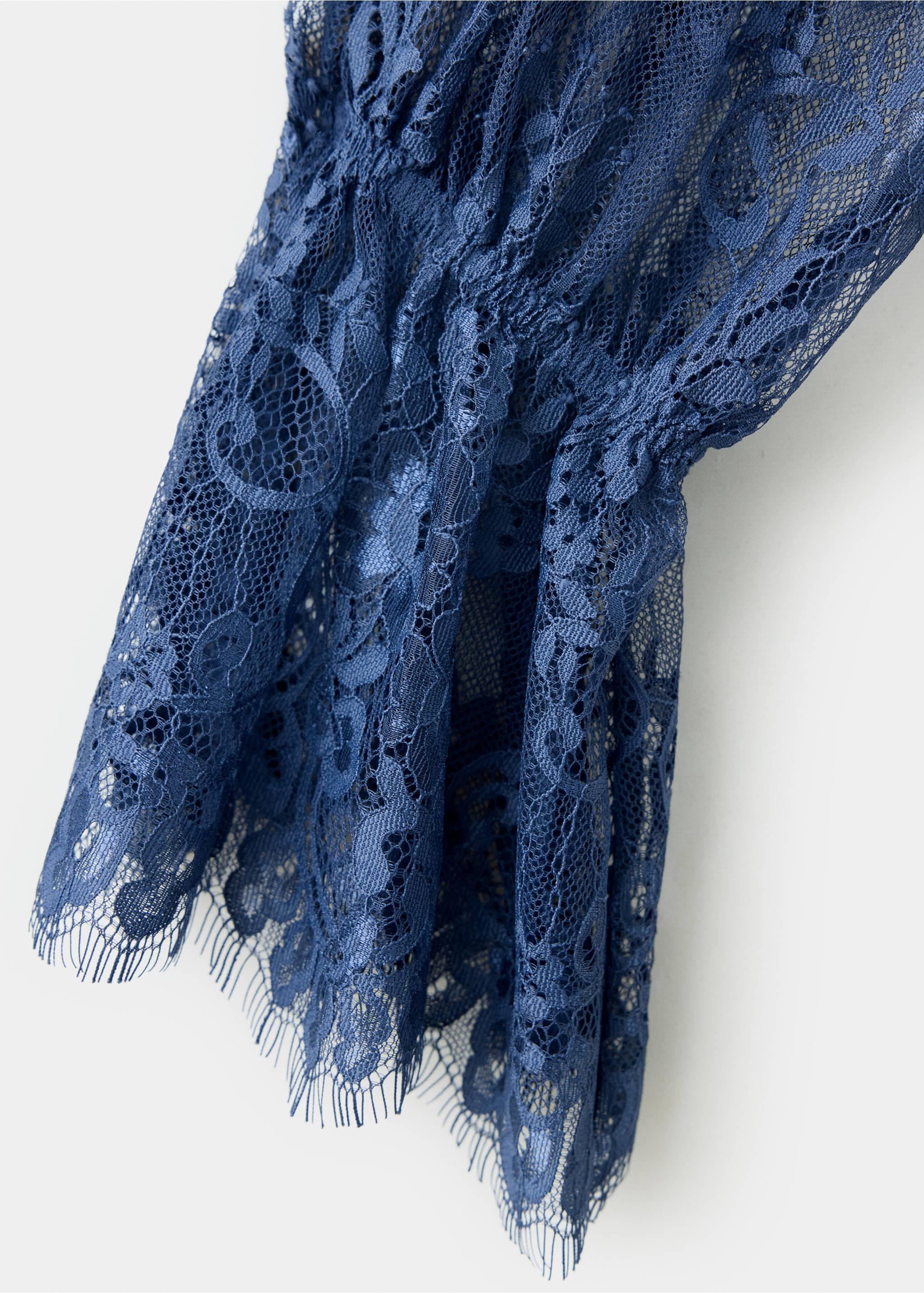 Blouse dentelle fleurie - Détail de l'article 0, Bleu. Ref: 37019126-00.