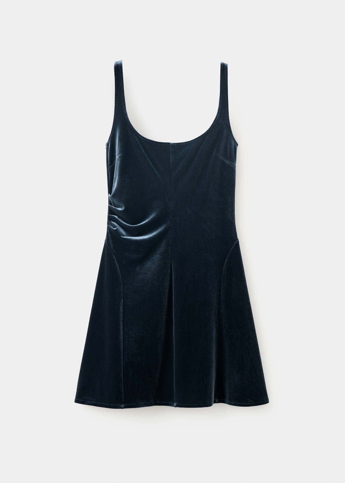 Velvet short dress — Night Blue
