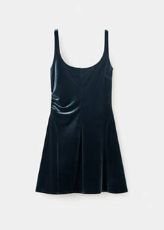 Velvet short dress — Night Blue 5