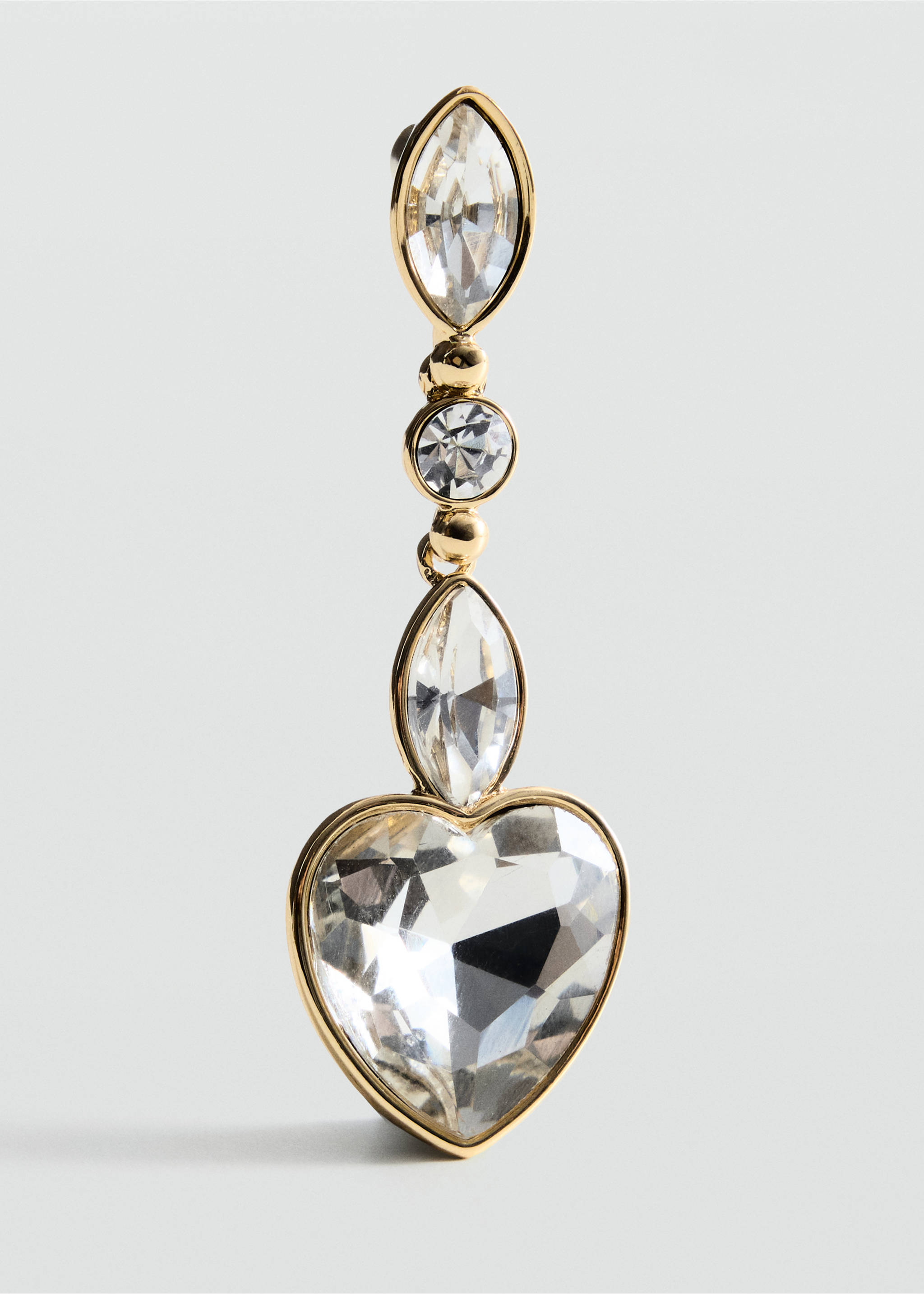 PENDIENTE HEART - Detalle del artículo 1, Oro. Ref: 37019148-00.