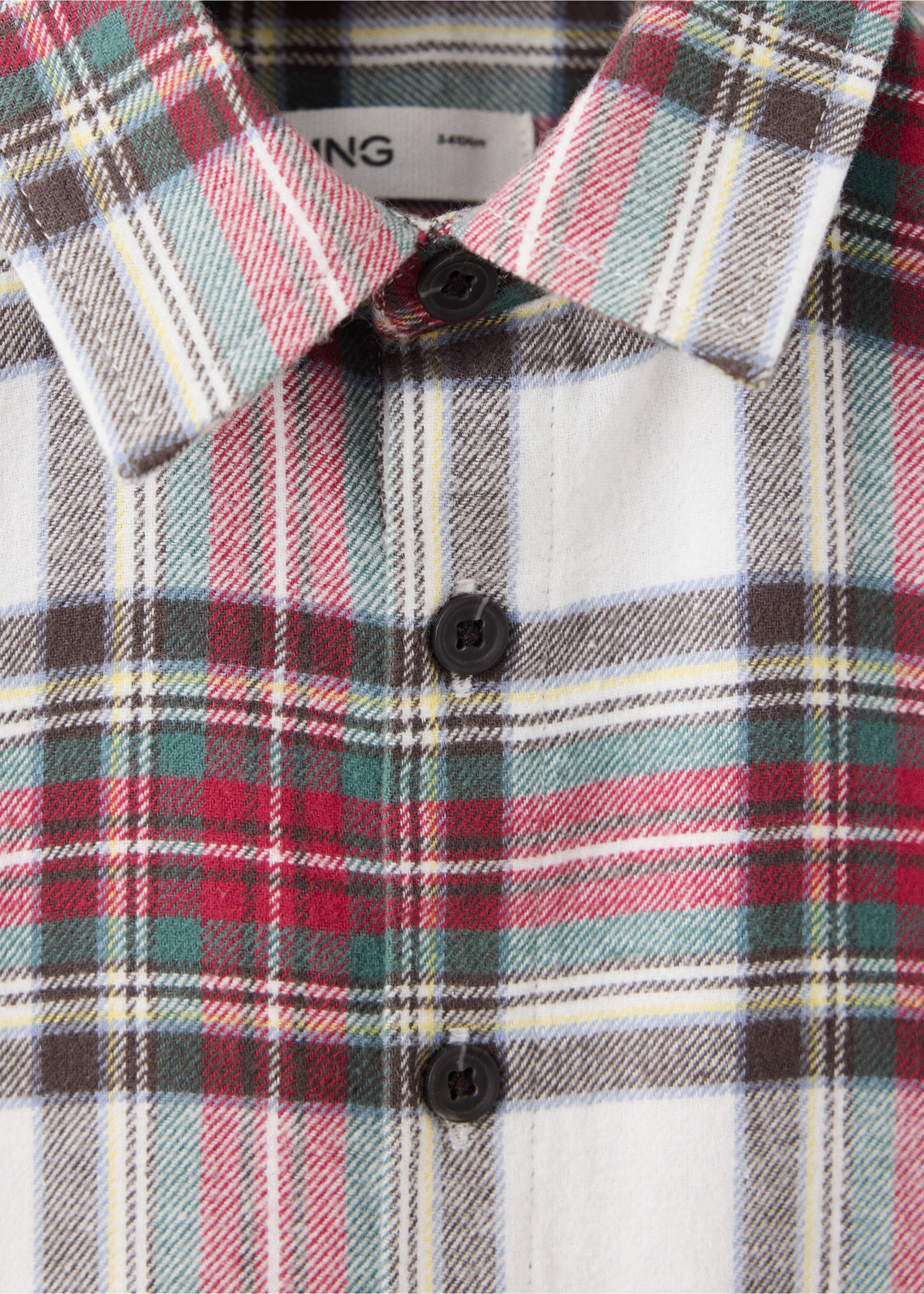 Chemise à carreaux en coton - Détail de l'article 8, Rouge. Ref: 37019211-00.