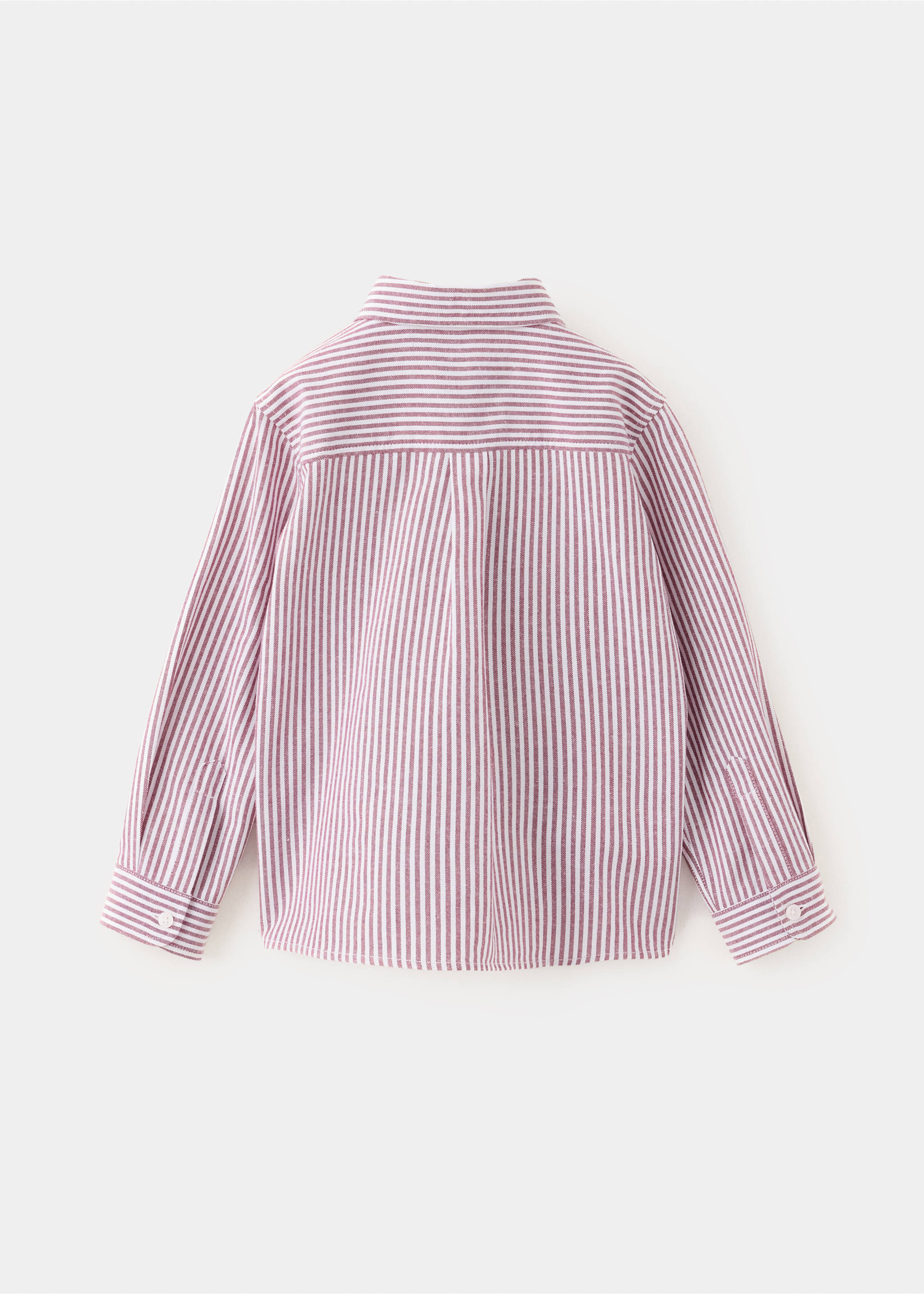 Chemise coton rayures - Verso de l’article, Cerise. Ref: 37019212-00.