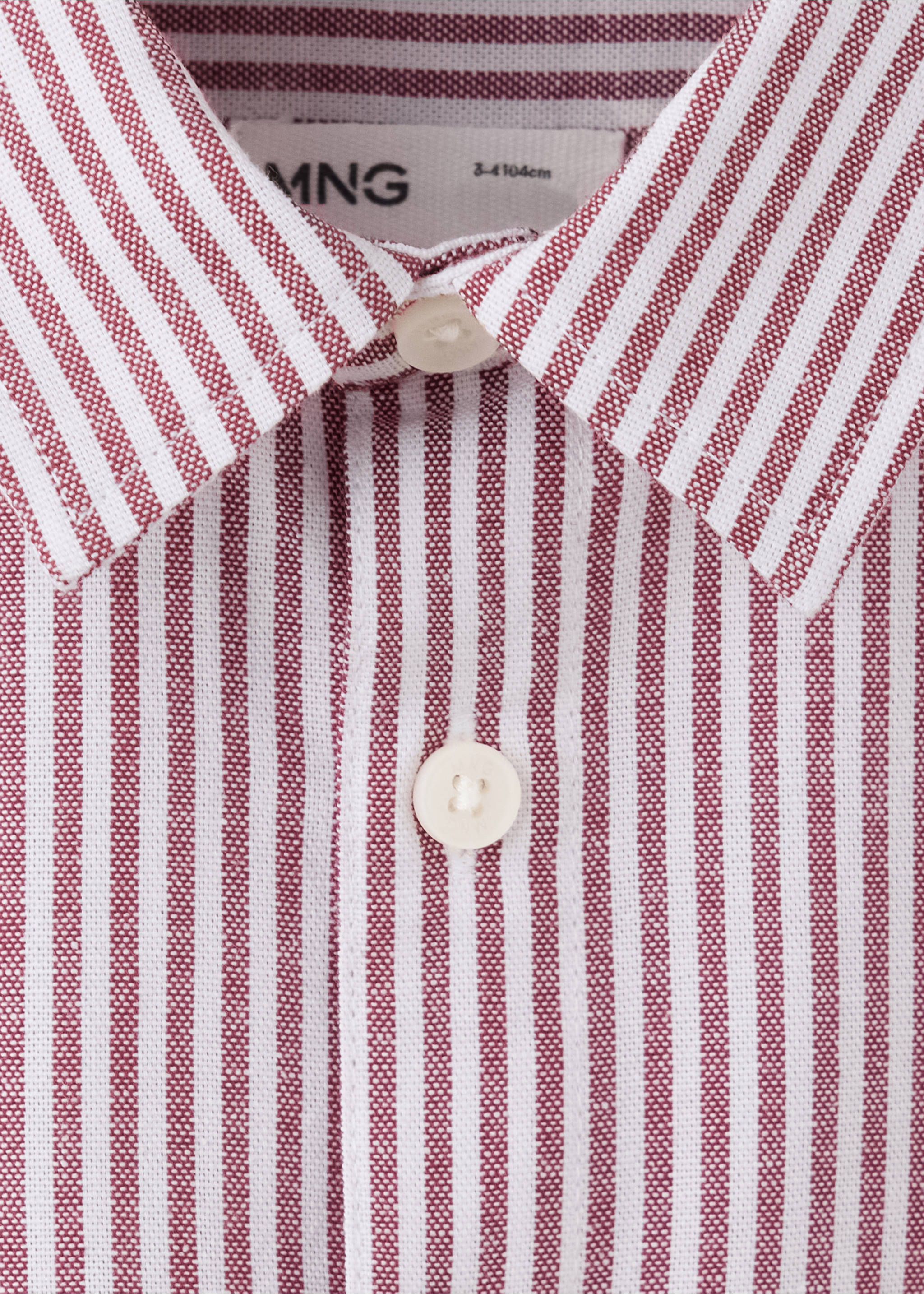 Chemise coton rayures - Détail de l'article 8, Cerise. Ref: 37019212-00.