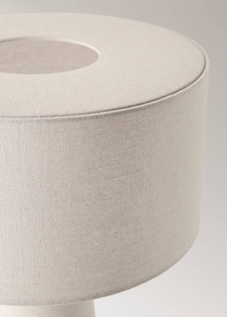 Large woven table lamp — Beige