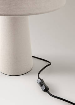 Large woven table lamp — Beige 4