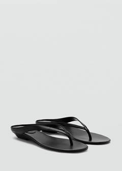 Wedge leather sandals — Black 3