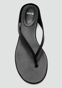 Wedge leather sandals — Black 6